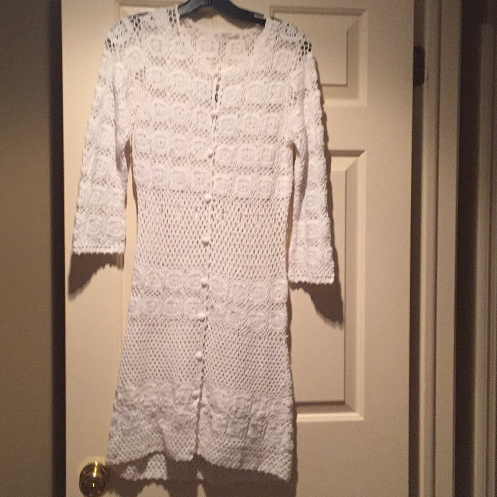 NWOT Tyler-boe White Knit Long Cardigan-S-